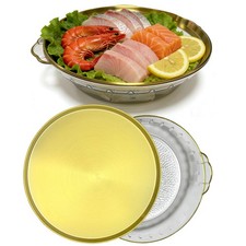 Golden Chilled Serving Tray for Parties 11.8" Compartments Ice Bowl Keeps Foo...