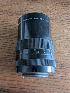 Pentacon Electric f/2.8, 135mm Zoom Lens for Repair / Parts, M42 Mount #Cam54