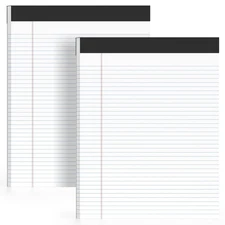 2 Pack College Ruled Legal Pads 8.5" x 11" - 30 Sheets Each Notepad