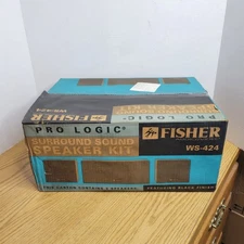 Vintage FISHER Surround Sound Speaker System 2x WS-R424 and 1x WS-C424