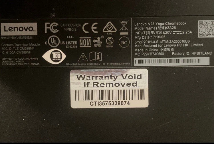 Lenovo N23 Yoga 2-in-1  11.6" Chromebook PC - MT8173c Processor 4GB Ram 32GB SSD - Image 4 of 4