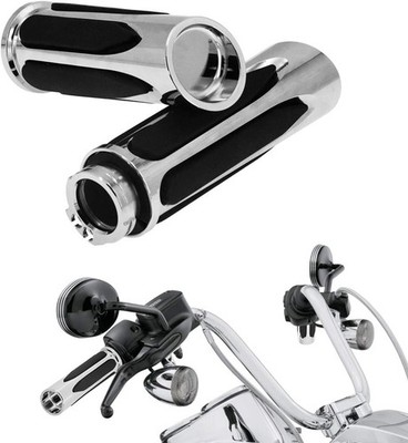 Soft Touch Hand Grips Motorcycle 1 Inch Grips Fit for Harley Touring Sportste...