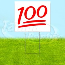 100 18x24 Yard Sign Plastic Corrugated WITH STAKE USA YS00312