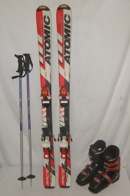 ATOMIC SKI '' RACE 8 '' TOP JUNIOR ALLROUND CARVER 120 CM + SKISCHUHE GR:36 I. SET