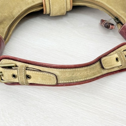 COACH 7472 Hampton Suede Hobo Shoulder Bag Beige Vintage Purse Rare Y2K Used - Picture 18 of 24