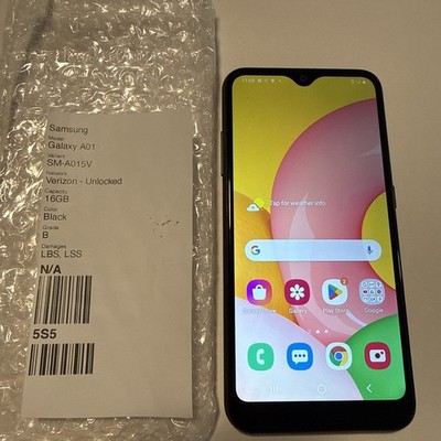 Samsung Galaxy A01 16gb Black SM-A015V (Verizon / Unlocked) B Grade Good Working