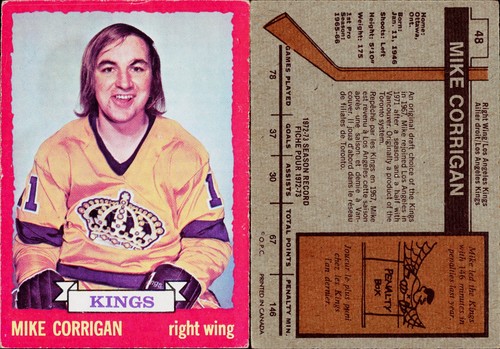 Mike Corrigan #48 1973 O-Pee-Chee card