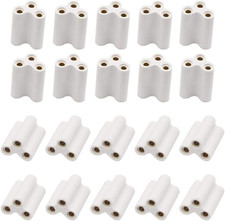 20 Pcs T5 T8 LED Tube Lamp Connector 3 Pin Double End Adapter Linkable Cords
