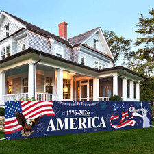 250Th Anniversary Banner, 250 Years USA Patriotic Outdoor Sign, Celebrate Americ