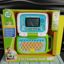 LeapFrog 2-in-1 LeapTop Touch Kids Laptop Touch Screen Tablet Green