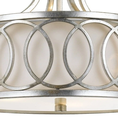 Crystorama Graham 15" Wide Antique Silver Ceiling Light - Picture 3 of 6