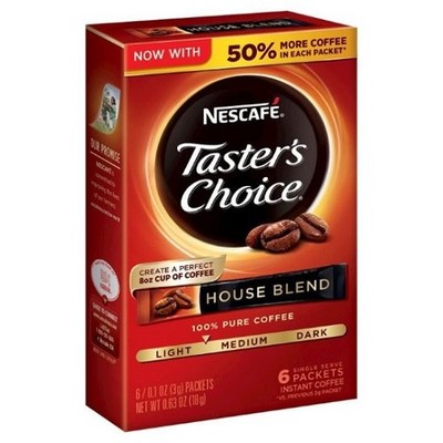 Nescafe Taster's Choice House Blend Instant Coffee Beverage Singles