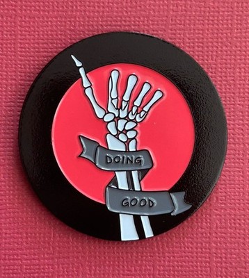 Thumbs Up Skeleton Hand  Doing Good  Enamel Pin 