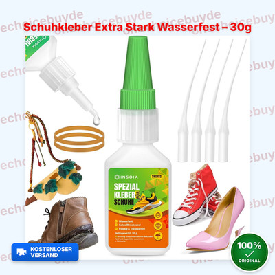 Schuhkleber Extra Stark Wasserfest   30g Set Mit Sekundenkleber