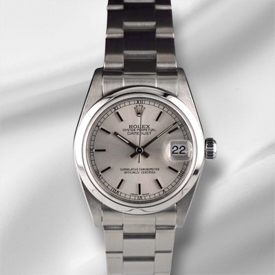 Rolex Oyster Perpetual Datejust 31mm Silver Dial Steel Ladies Watch 78240 Papers
