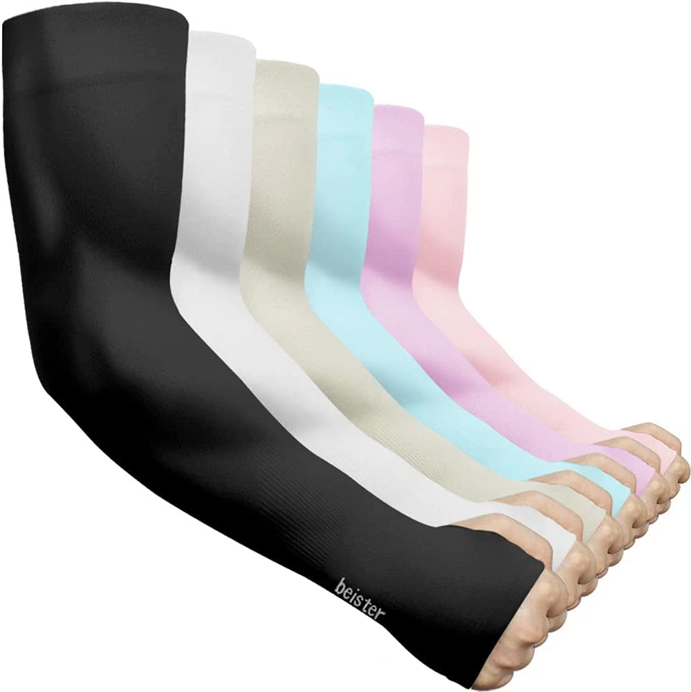 UV Protection Cooling Arm Sleeves for Women Men Youth, 6/3 Pairs Long Sunblock