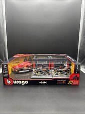 Burago 1:43 Formula One Racing Deluxe Paddock Red Bull RB20 Verstappen / Perez