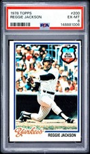 1978 Topps Reggie Jackson #200 New York Yankees HOF PSA EX-MT 6 !!!