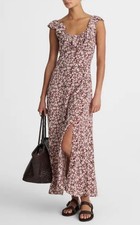 Madewell Multicolor Floral Maxi Dress Sleeveless Ruffle Scoop Neck 8