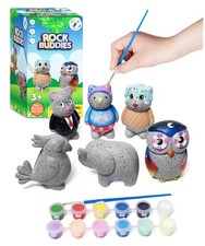 Rock Buddies - DIY Resin Shaped Stone Like Material Animal Figures - Ideal Ar...