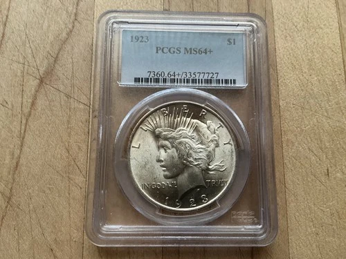 1923 Peace Silver Dollar MS64+  PCGS