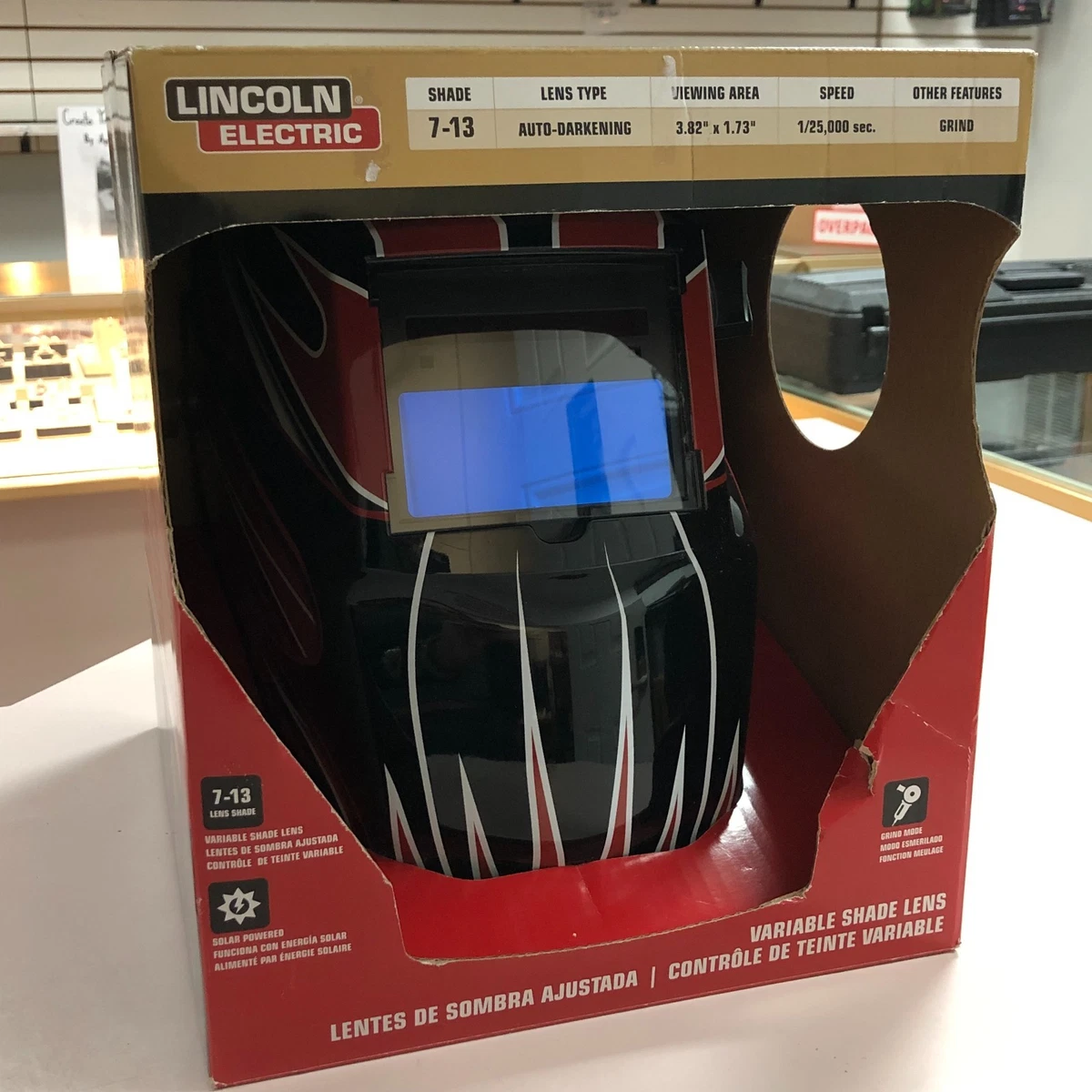 Máscara De Soldadura Auto-oscureciente Lincoln Electric K4643-1, Filtro Sombra 13, Protección Para Ojos