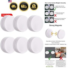 Magnetic Shower Curtain Weights, Rubber Covered Heavy Duty Weights, Prevent C...