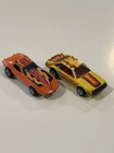Vintage 1980 Hot Wheels Wipe Out Track Turbo Mustang & Corvette Stingray Loose