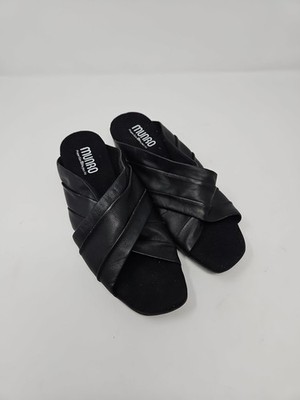 Munro Lee Slides, Black, Size 7 Narrow