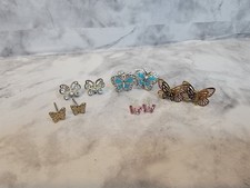 5 Pair Butterfly Stud Earrings