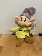 Disney Store VINTAGE Snow White And The Seven Dwarfs Dopey Bean Bag Plush 9" NWT