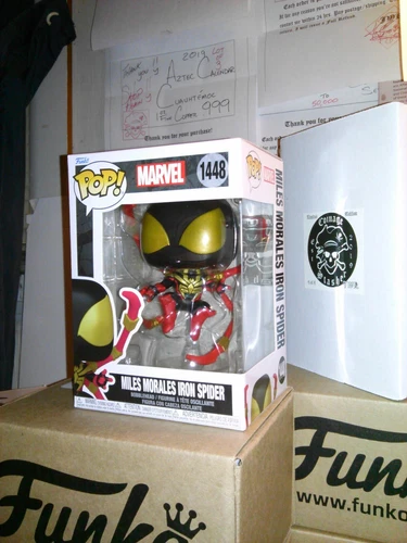 Funko Pop! *DBL Boxed* MILES MORALES IRON SPIDER 1448 *NEW*MARVEL MINT/NM Common