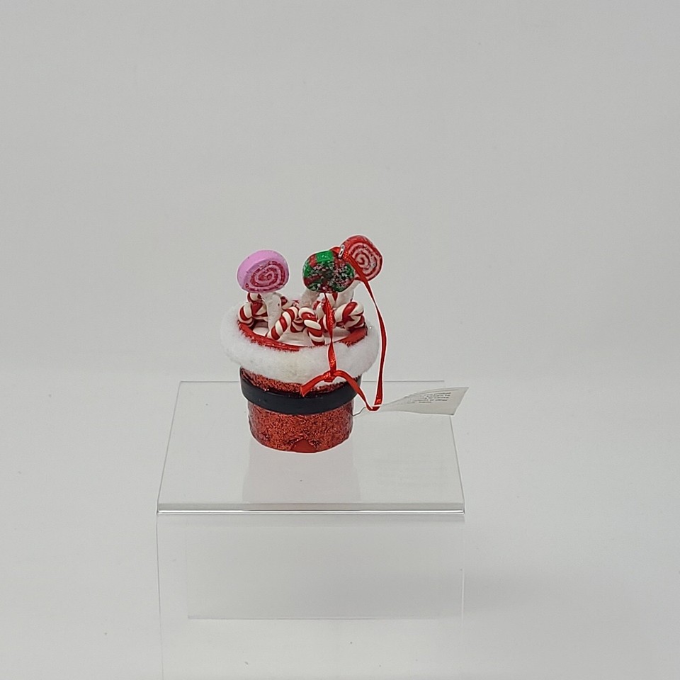 Candy Cane Lane Lollipops in Hat Sweets Themed Christmas Ornament