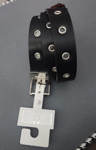 Cat Jack Belt Black Brown Reversible Leather Look with Silver Buckle-Medium - Picture 6 of 7