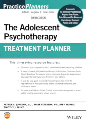 The Adolescent Psychotherapy Treatment Planner (Practic - Paperback NEW Jongsma,