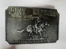 VINTAGE Pony Express Belt Buckle
