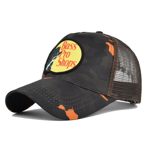 Bass Pro Shops stamping logo Hat Fishing Baseball Trucker Mesh Cap Adjustable - Picture 29 of 29