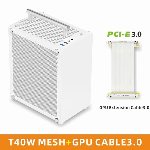 T40 Mini ITX Schwarz Gehäuse 7L Gaming Computer Gehäuse Kompakt Transparent PC - Bild 29 von 30