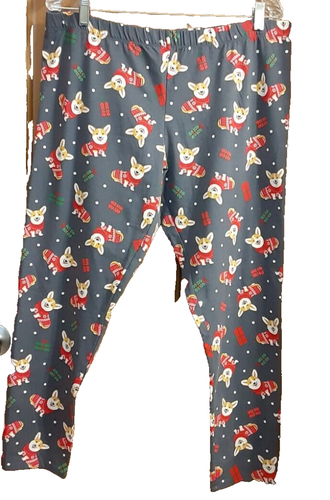 NOBO Gray Lounging Pants With Dogs in Red Sweaters Juniors Size 3X (21)