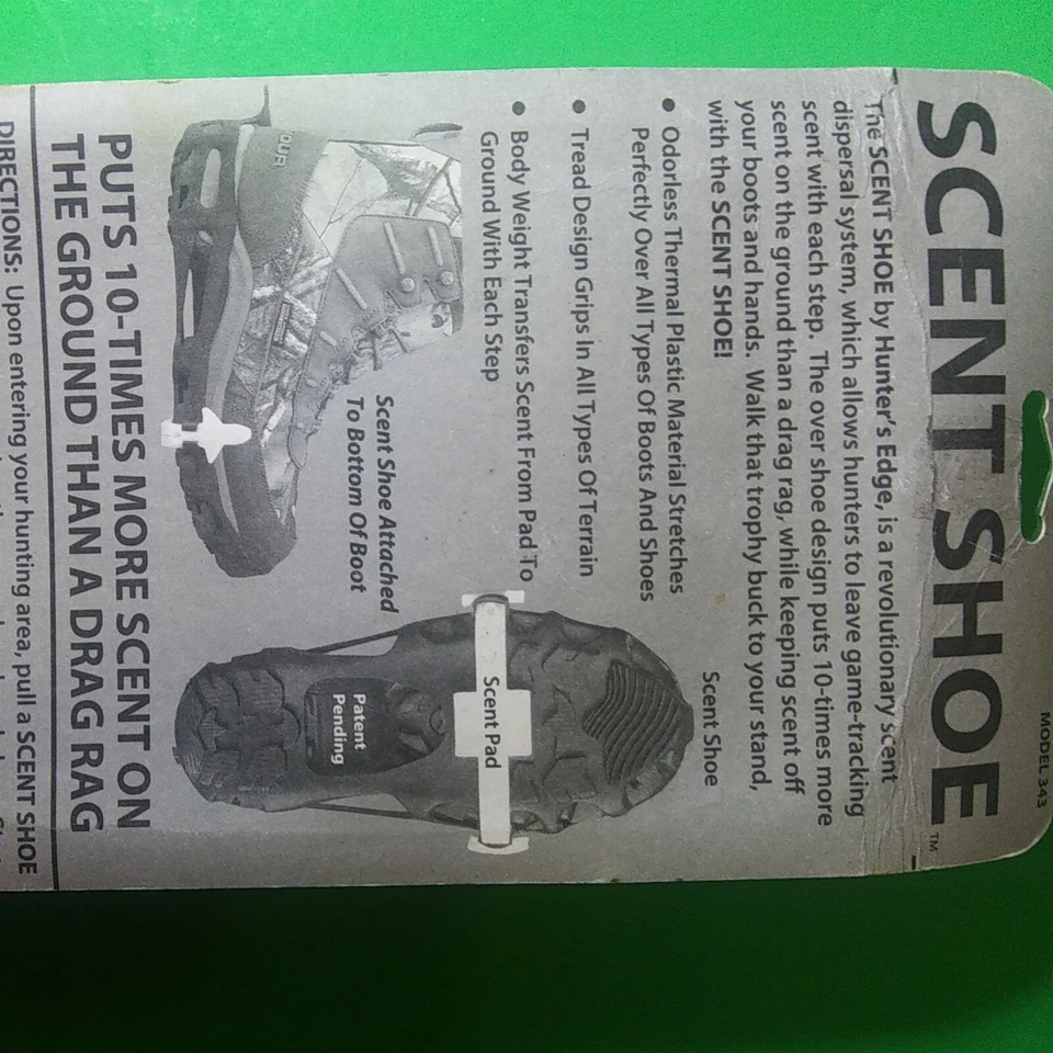 SCENT SHOE by HUNTER'S EDGE DEER HUNTING SCENT PADS. LARGE FITS 7.5 - 10.5. - Image 4 of 4