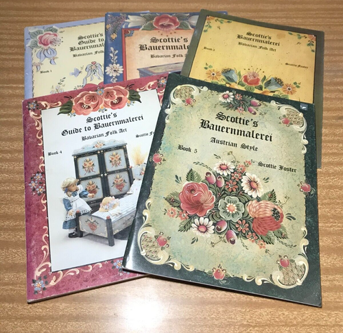 Scottie Foster Bauermalerei Books 1-5 Bavarian Austrian Folk Art