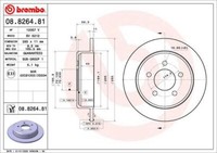 2X Brembo 08.8264.81 Bremsscheibe FüR Jeep