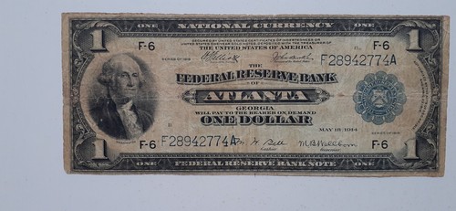 1918 $1 Federal Reserve Bank of Atlanta Georgia