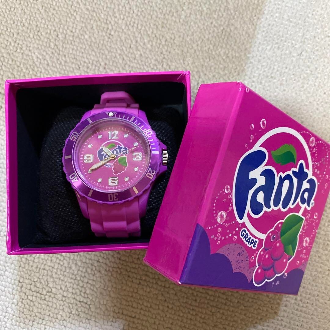 Fanta Grape Wrist Watch Analog PVC Silicone Coca-Cola
