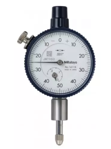 Mitutoyo 1411A Series 1 Compact Dial Indicator, 0-.25" Range, .001" Graduation