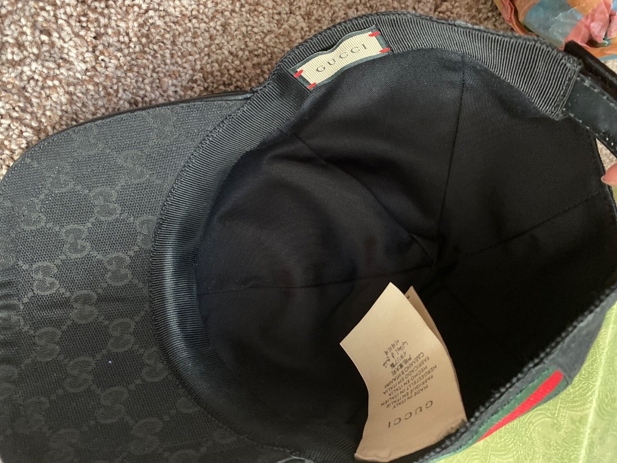 GUCCI Baseball Cap Unisex Small Adjustable Black | eBay