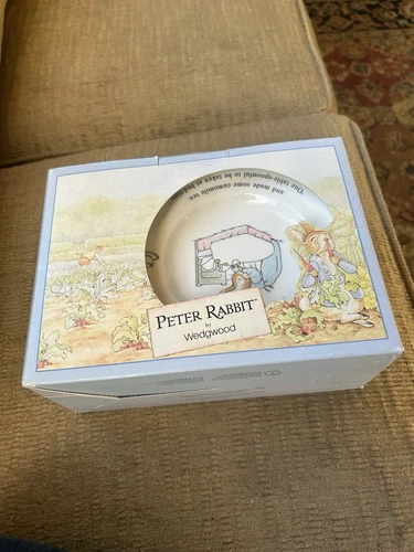Peter Rabbit by Wedgwood, 3 Piece Set Mug, Plate, And Bowl For Baby, Open Box