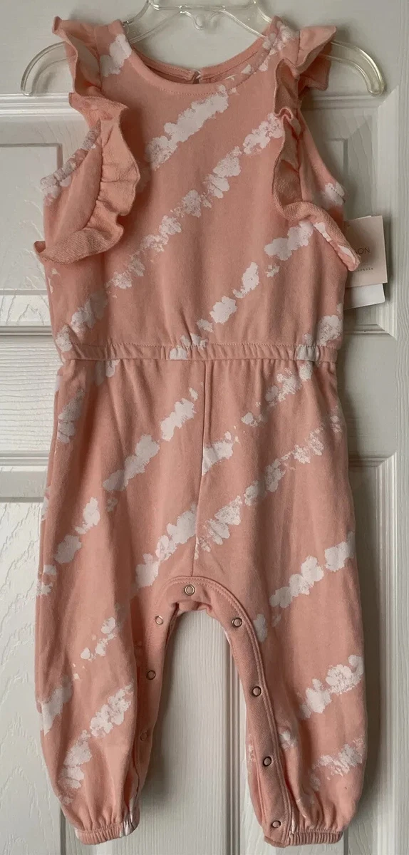 Grayson Mini Baby Girl Long Pants Romper Size 18 Months Peach New