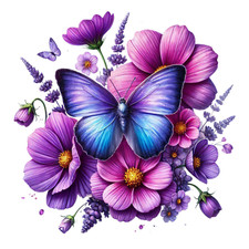 XXL18X18Autoaufkleber Schmetterling &Blume Aufkleber Wetterfester Vinyl Sticker