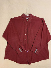 Van Heusen Classic Fit Dress Shirt Mens 18-18.5 Long Sleeve Plaid Broadcloth